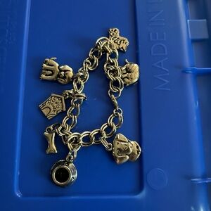Silver Dog Charm Bracelet
